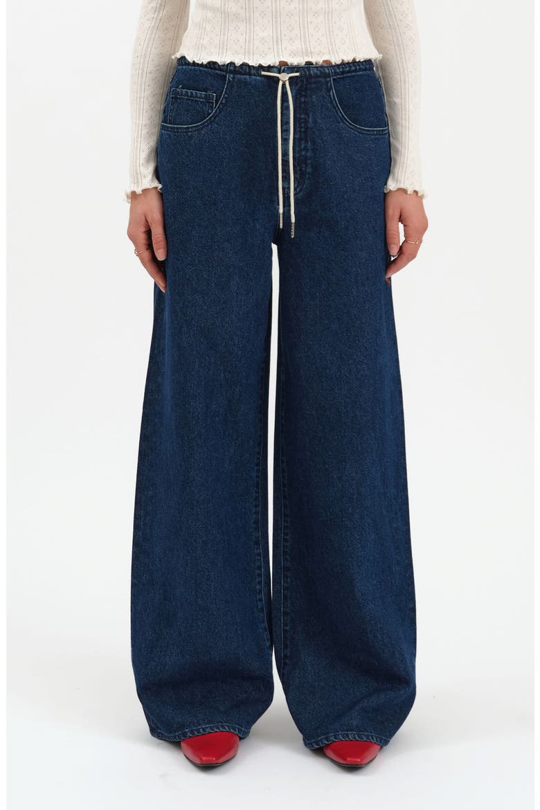 Madison Tie Waist Wide Leg Jeans, Main, color, MOONLIGHT RINSE