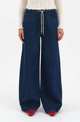 Madison Tie Waist Wide Leg Jeans