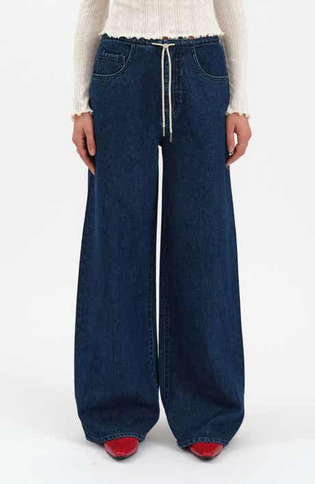 Madison Tie Waist Wide Leg Jeans