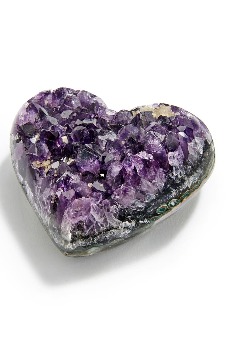 ANNA New York Extra Small Amethyst Cuore Heart Decoration, Alternate, color, Amethyst