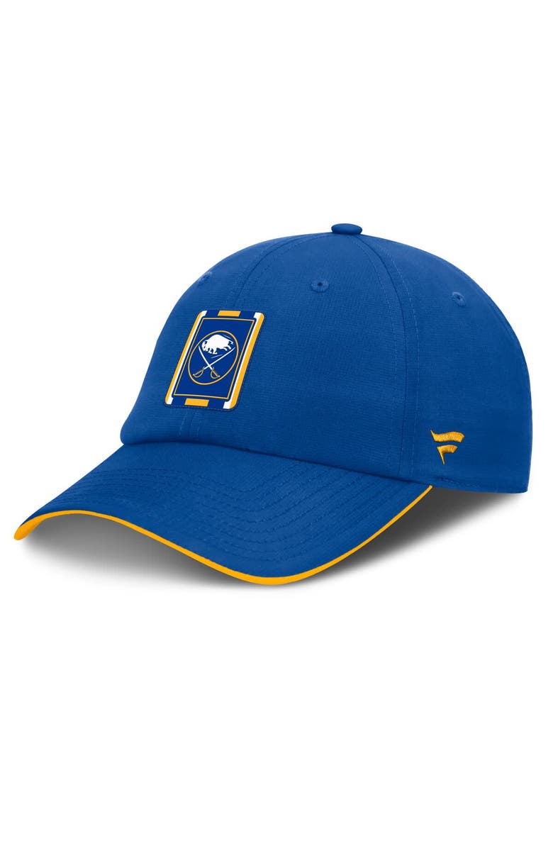 FANATICS Men's Fanatics Royal/Gold Buffalo Sabres Authentic Pro Ripstop Adjustable Hat, Main, color, Royal