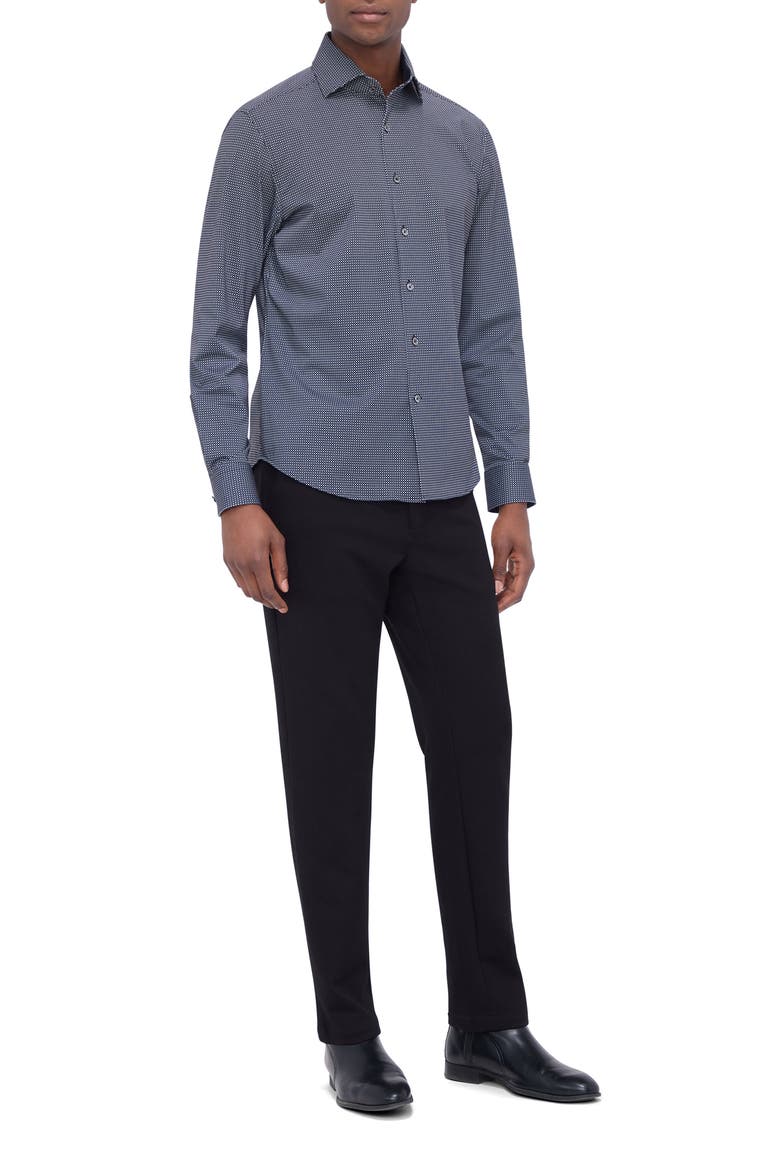 OoohCotton® Devon Button-Up Shirt, Alternate, color, BLACK