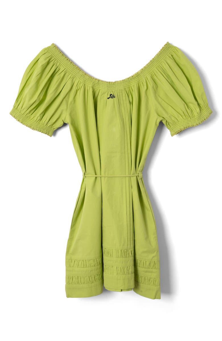 Damson Madder Jayne Organic Cotton Minidress, Alternate, color, Celery