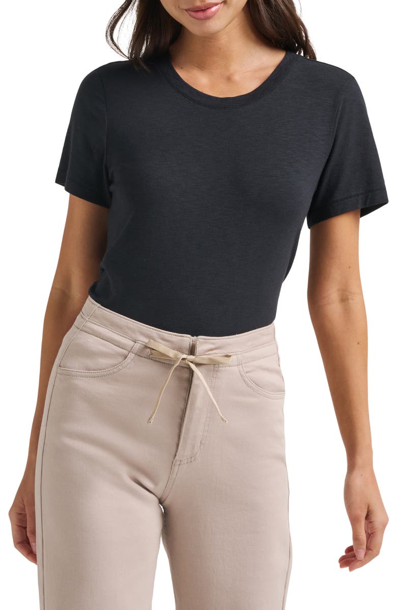 TravisMathew Cloud Crewneck T-Shirt, Main, color, Black