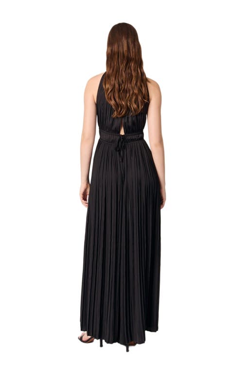 Maje Pleated Trouser Suit In Black