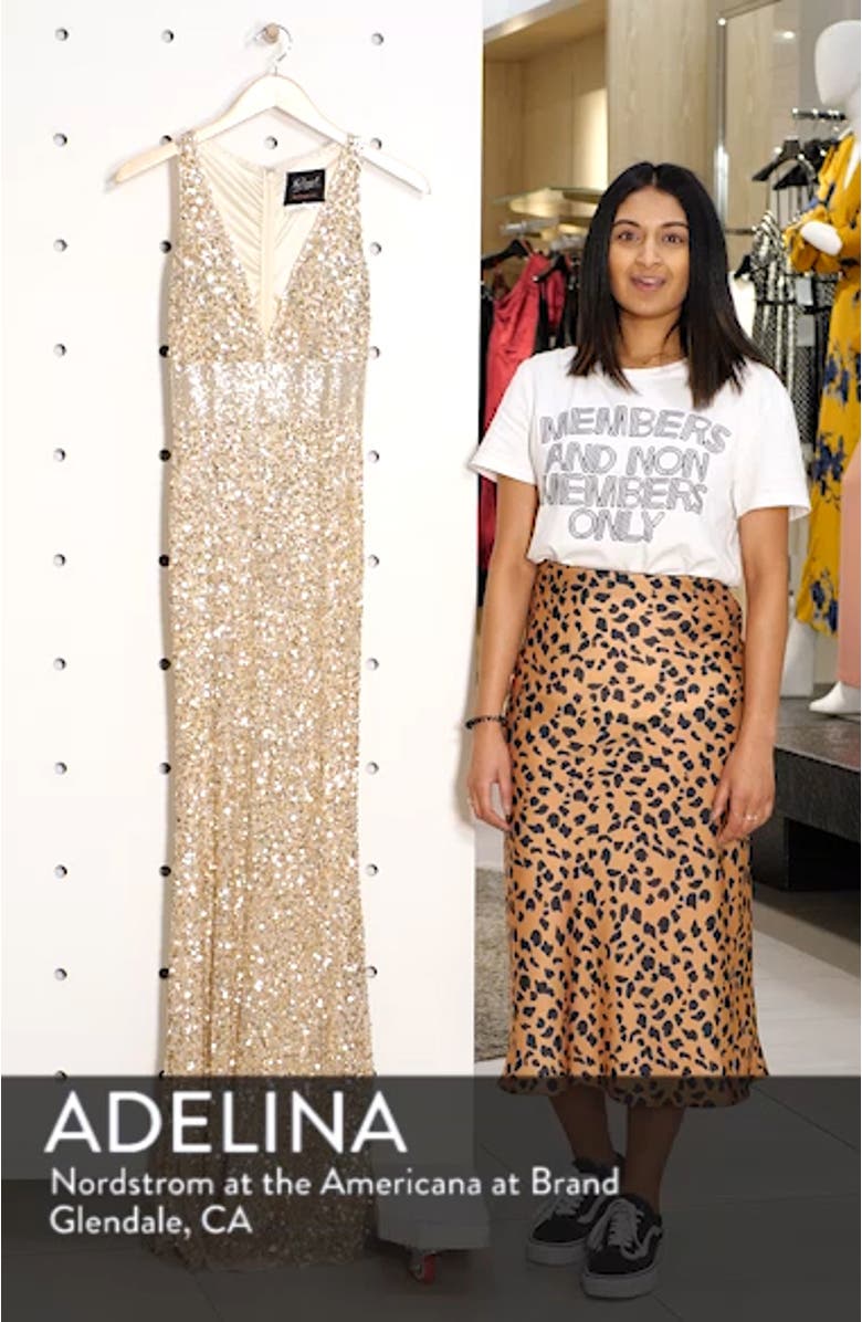 Sequin Column Gown, sales video thumbnail