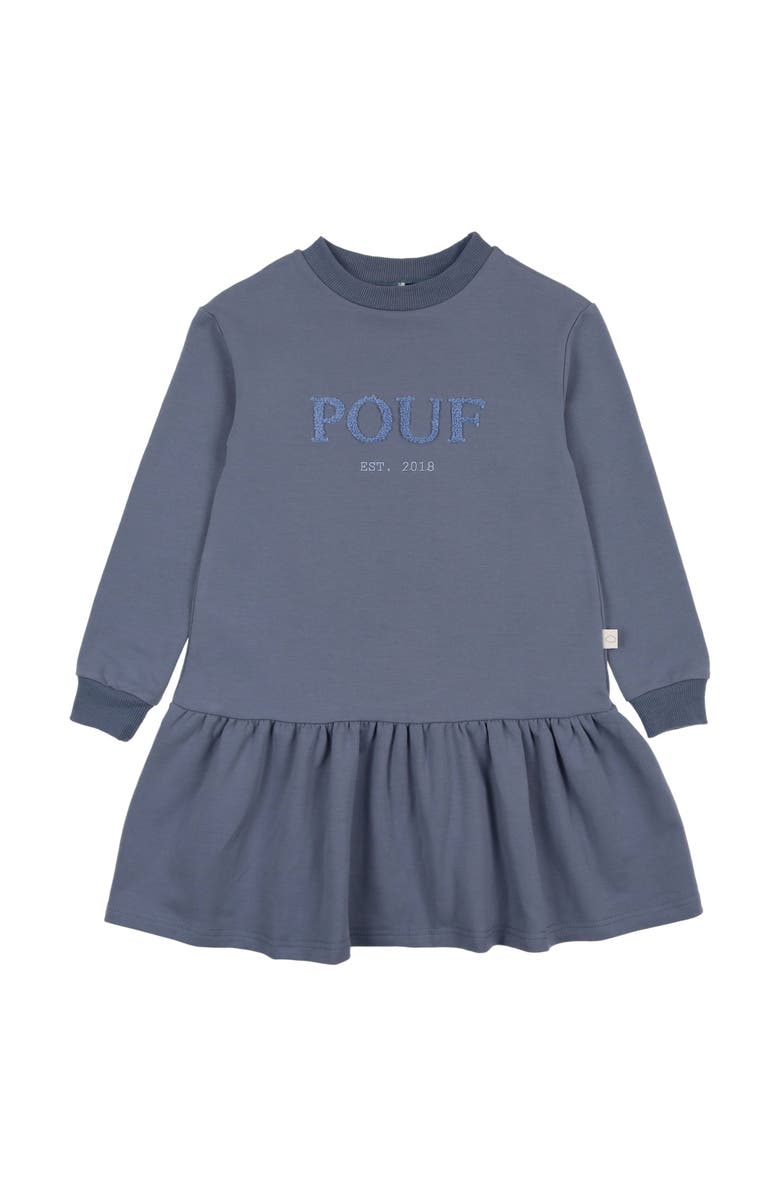 Pouf Sweater Dress, Main, color, Blue