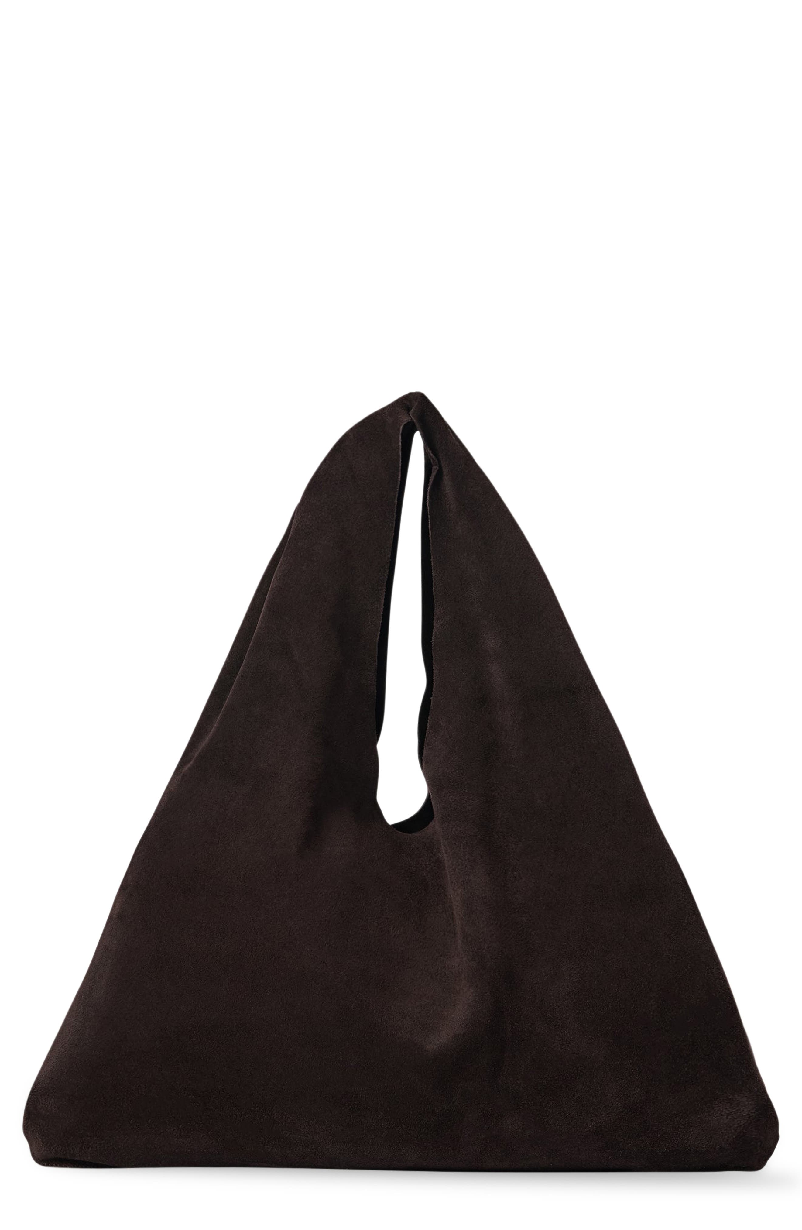 The Row BINDLE SM SUEDE HOBO, Main, color, Brown Melange