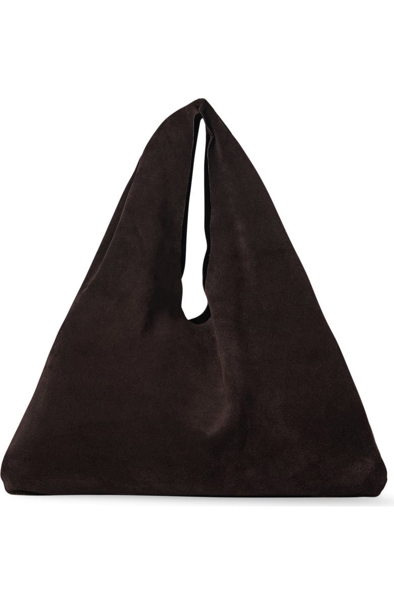 The Row BINDLE SM SUEDE HOBO, Main, color, Brown Melange