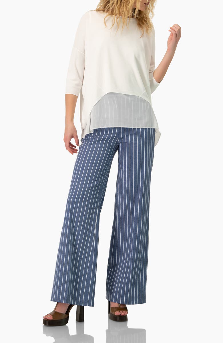 IVONNE Striped Wide-Leg Pants, Alternate, color, Blue