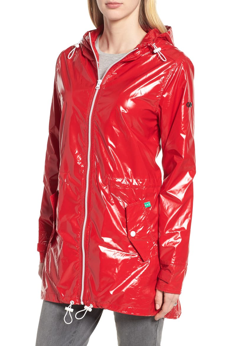 Waterproof Convertible 3-in-1 Maternity Raincoat, Alternate, color, RED