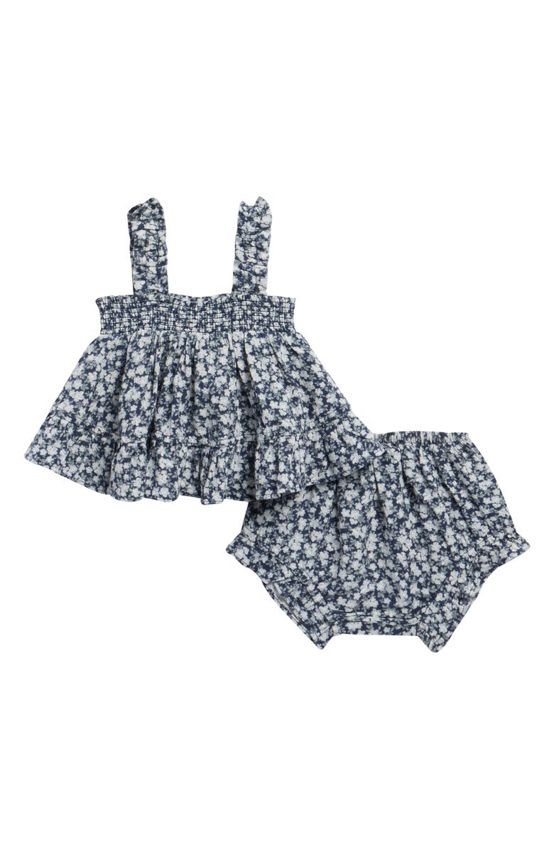 Rylee + Cru Lala Floral Swing Tank & Bloomers Set, Main, color, Navy