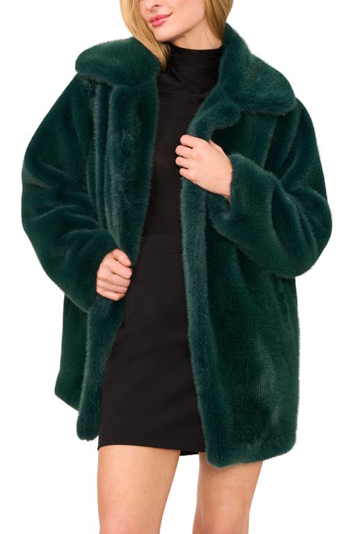 Ted Baker Faux Fur Coat In Green