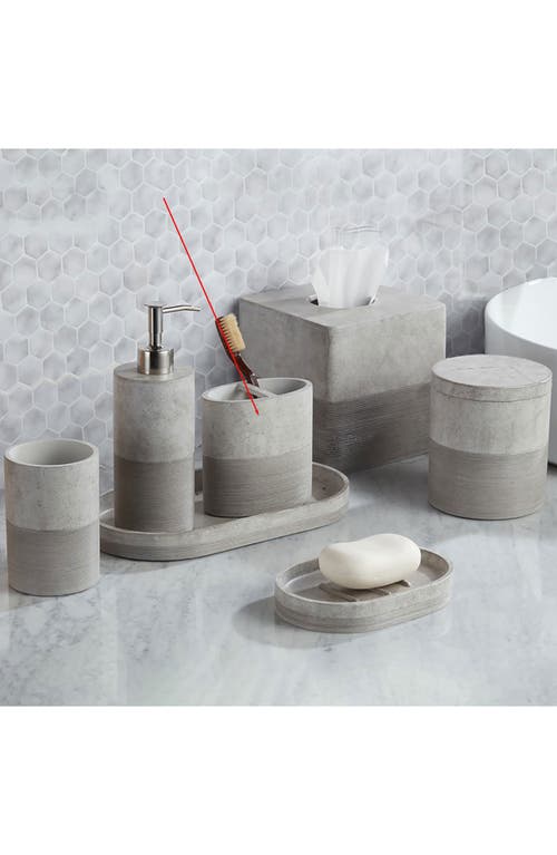 Roselli Trading Company City Line Toothbrush Holder Bedding In Grey