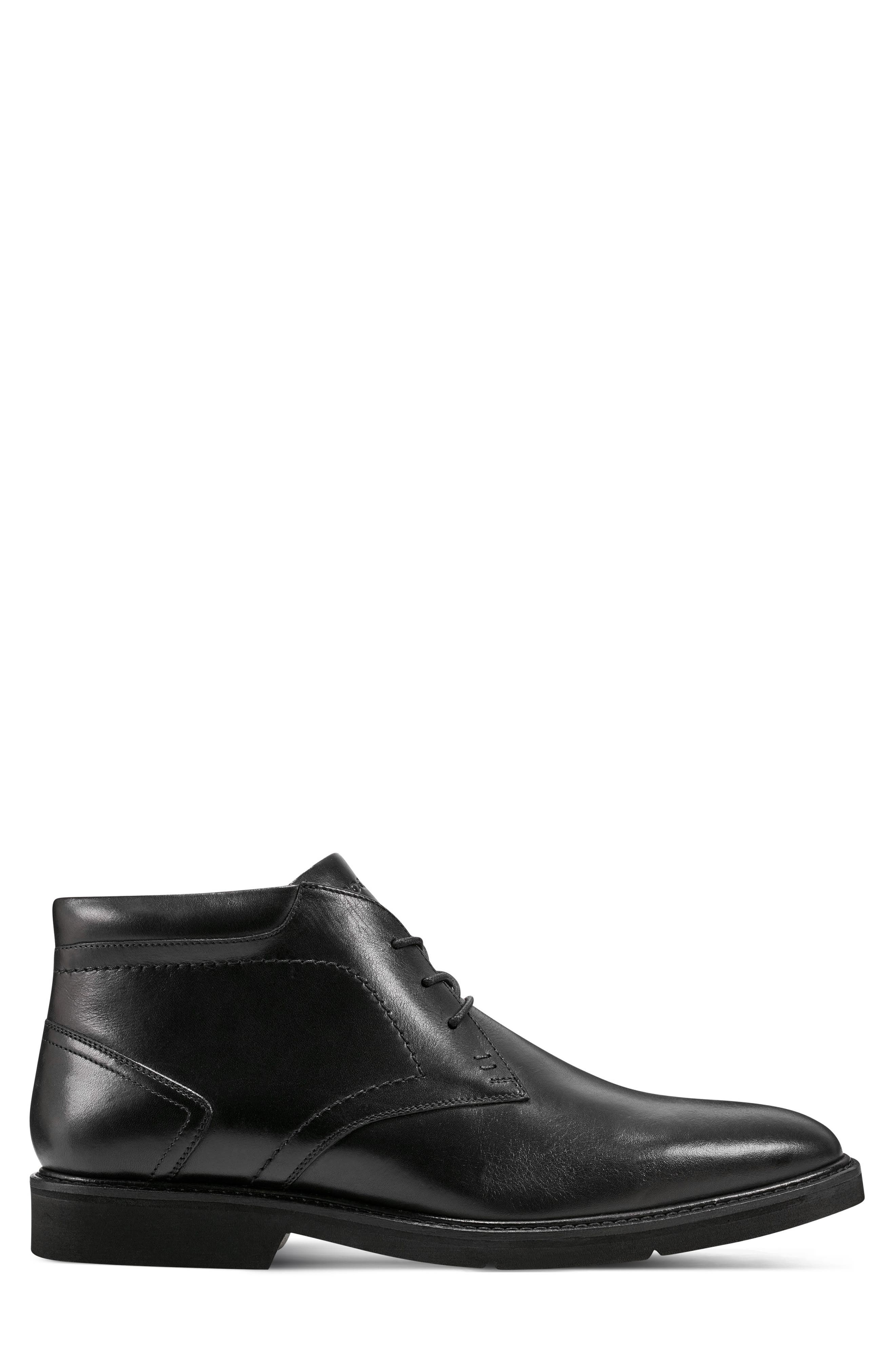 Rockport Flynn Plain Toe Derby Boot, Alternate, color, Black