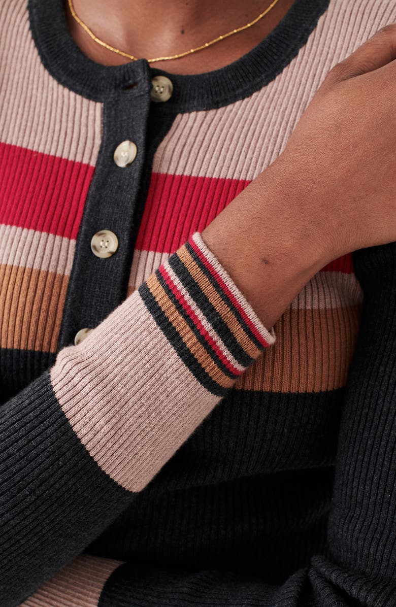 Faherty Mikki Organic Cotton & Cashmere Henley Sweater, Alternate, color,