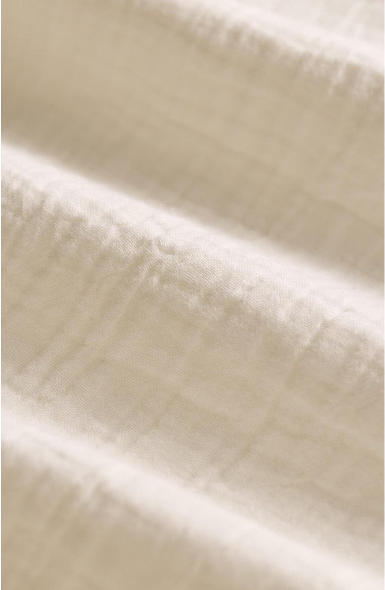 Pact Organic Cotton Coastal Double Gauze Short Sleeve Popover, Alternate, color, Cream