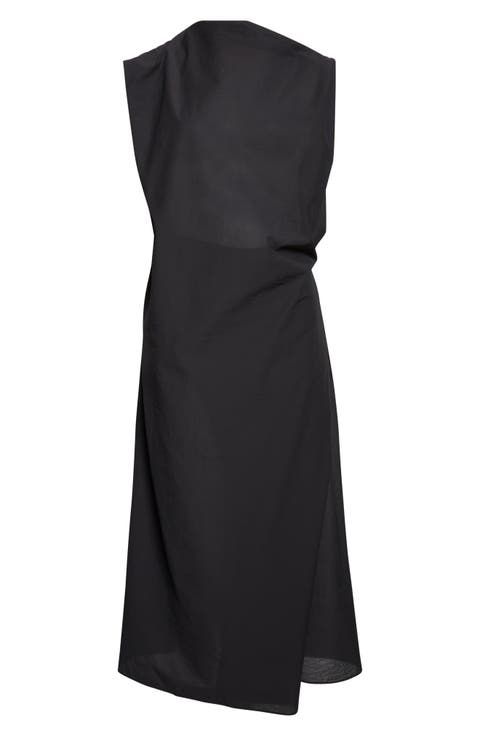 La Robe Drap Asymmetric Midi Dress