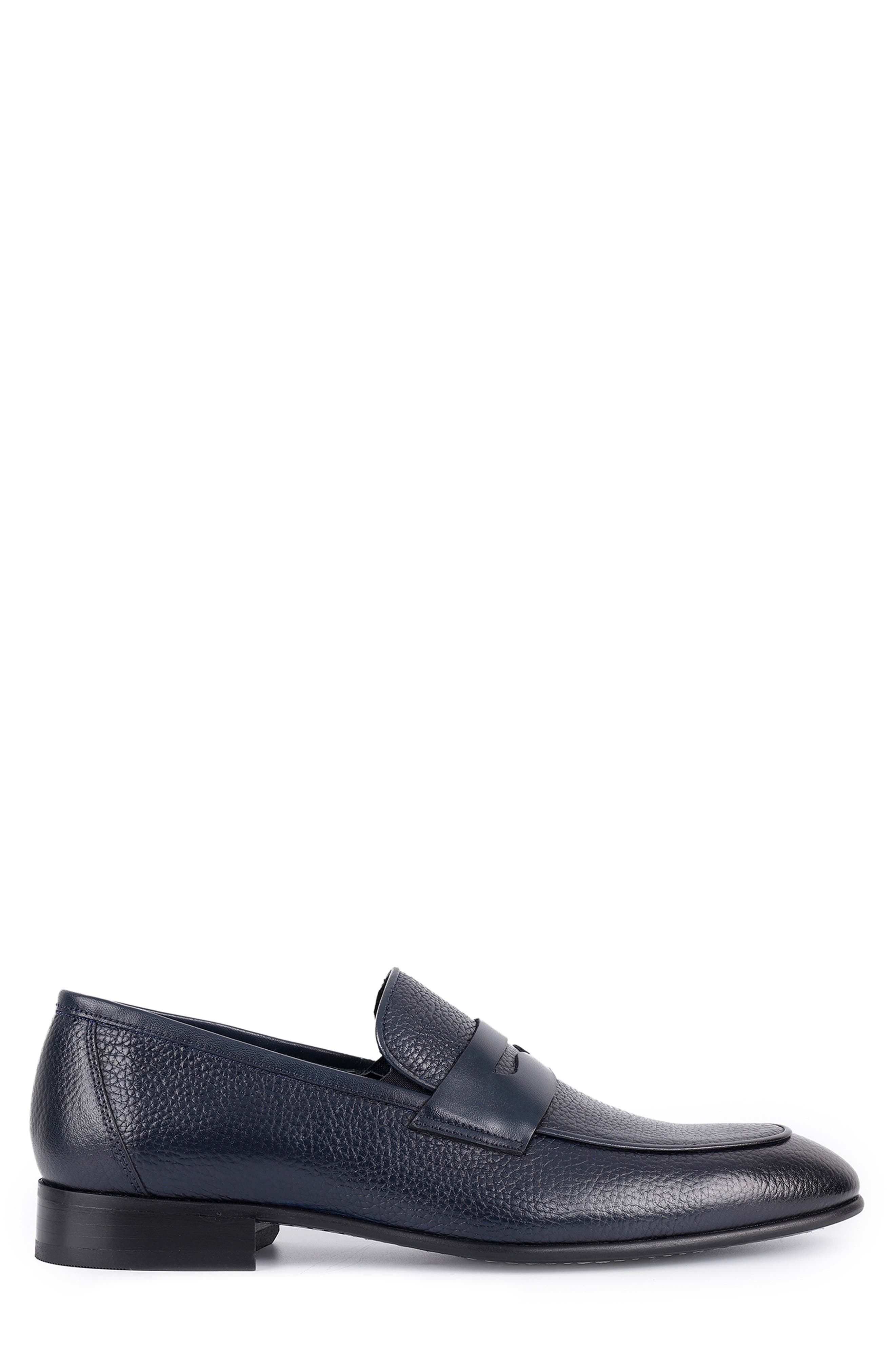 VELLAPAIS Lorena Penny Loafer, Alternate, color, Navy Blue