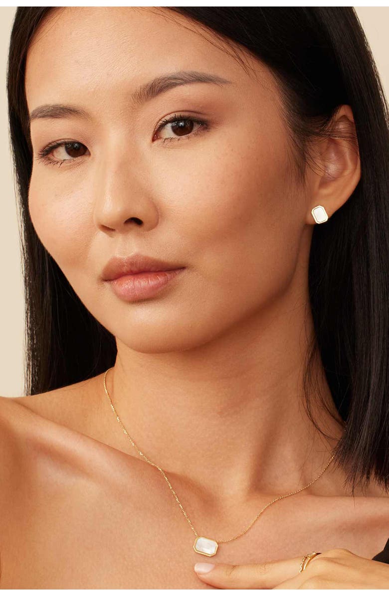 Oradina 14K Yellow Gold Horizons Studs, Alternate, color, Yellow Gold