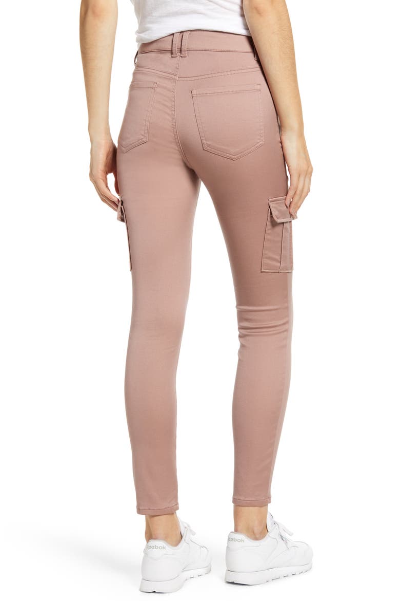 Cargo Utility Skinny Pants, Alternate, color, ROSEWOOD