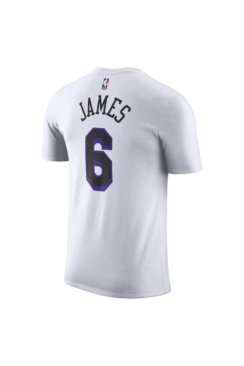 Men's Nike LeBron James White Los Angeles Lakers 2022/23 City Edition Name & Number T-Shirt, Alternate, color, White