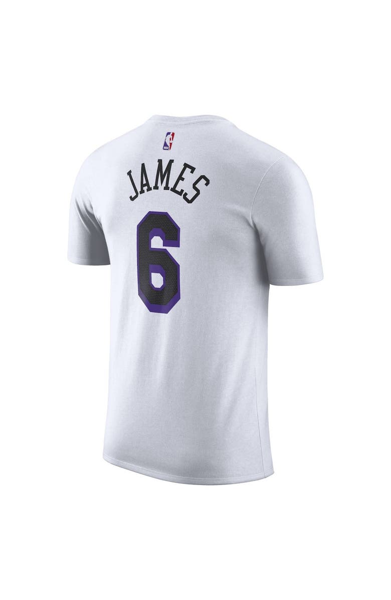 Nike Men's Nike LeBron James White Los Angeles Lakers 2022/23 City Edition Name & Number T-Shirt, Alternate, color, 