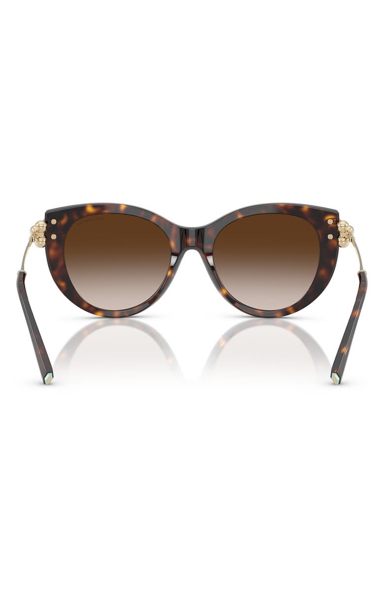 Tiffany & Co. 53mm Gradient Butterfly Sunglasses, Alternate, color, Havana / Brown Gradient