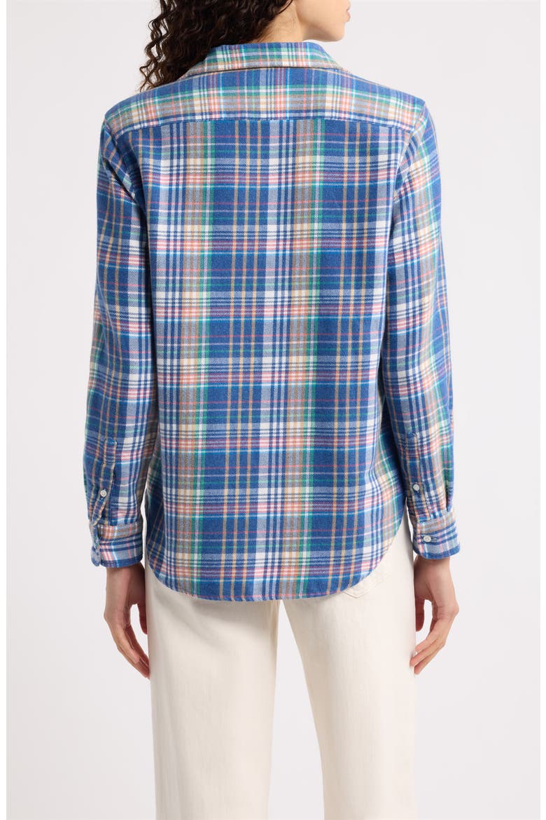 Eileen Relaxed Button Up Shirt, Alternate, color, BLUE WHITE GREEN PLAID