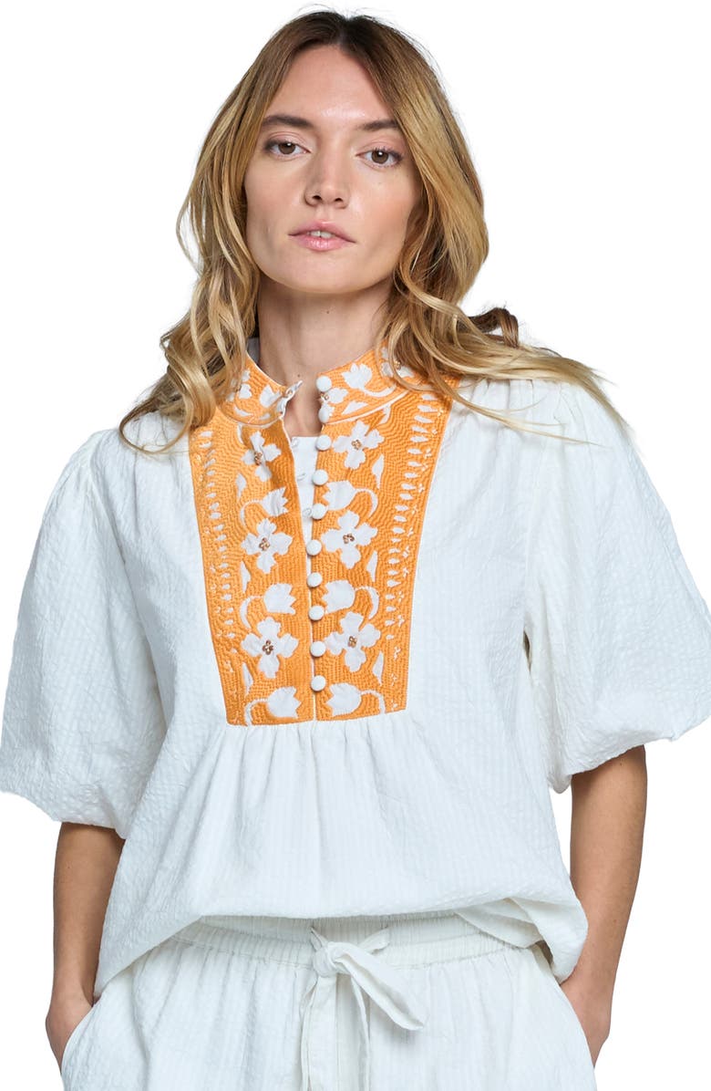 CIEBON Aphyna Puff Sleeve Top, Alternate, color, White