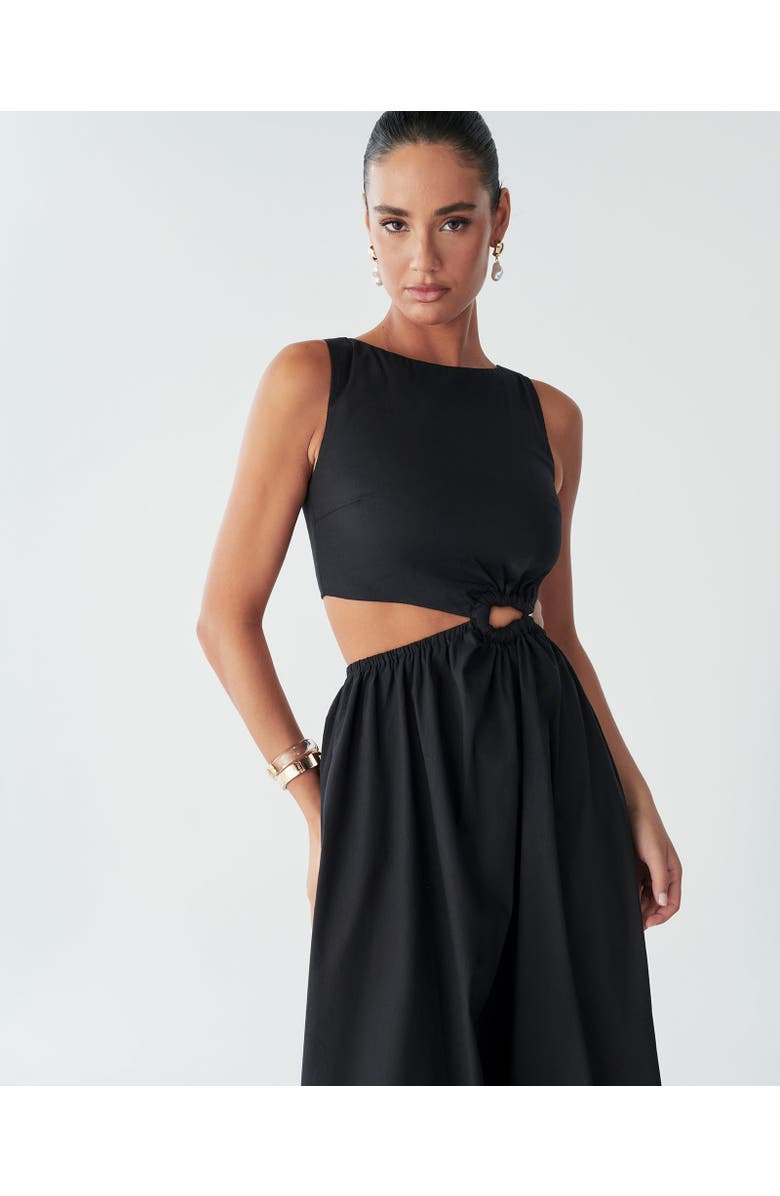 BWLDR Maria Maxi Dress, Alternate, color, Black