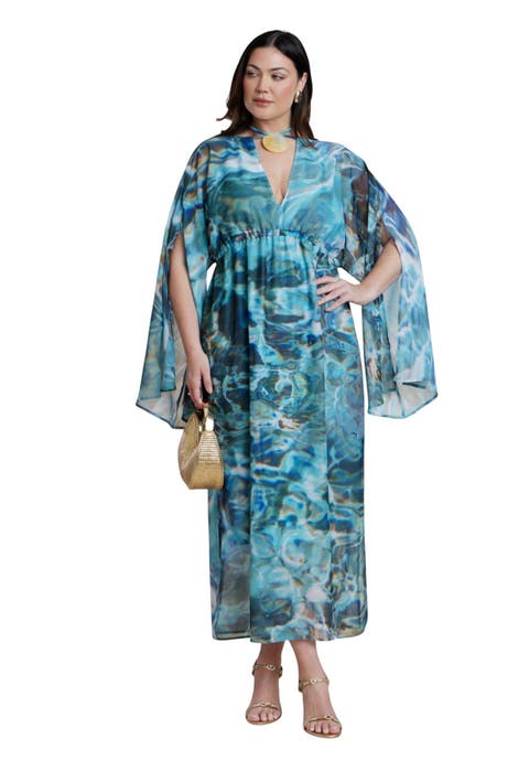 Shell Detail Wide Sleeve Kaftan (plus)