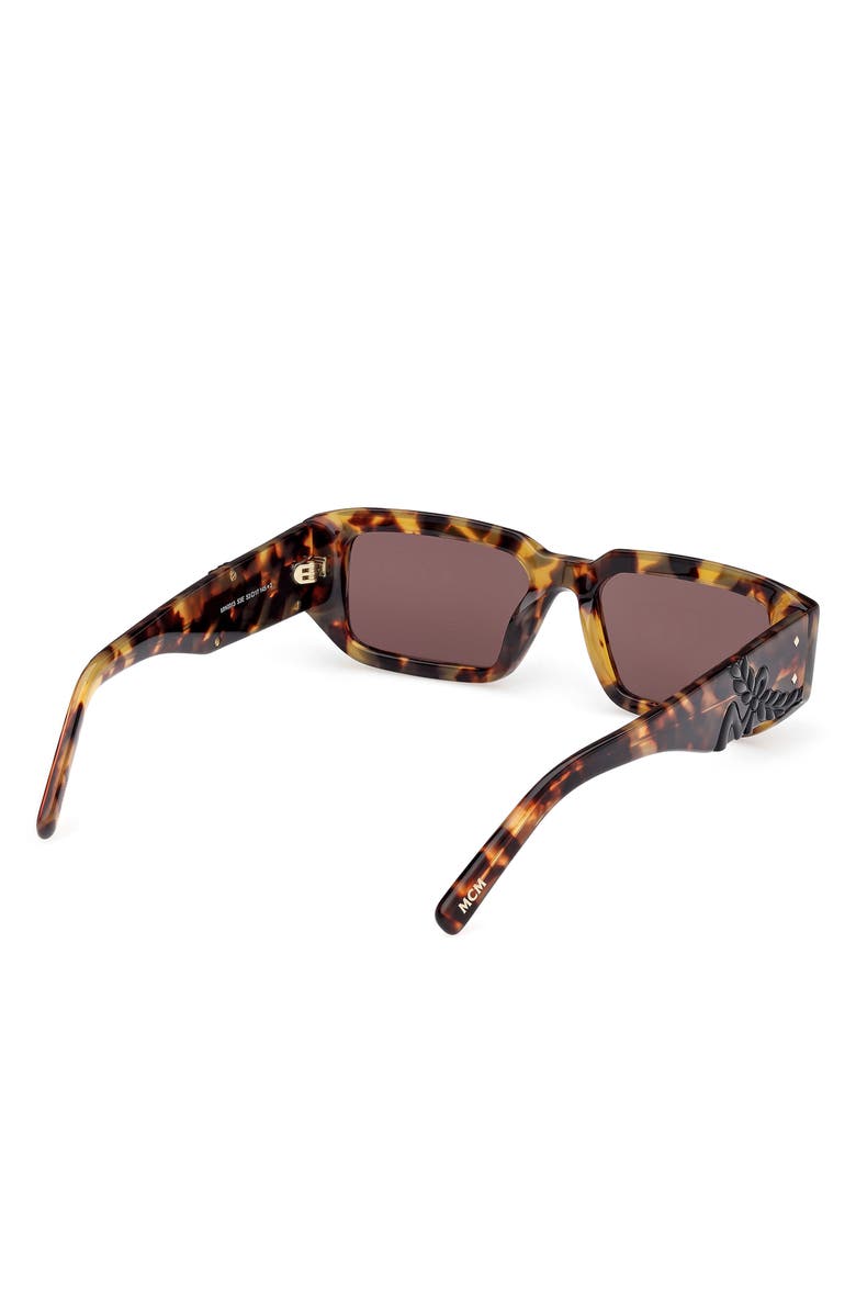 MCM 53mm Rectangular Sunglasses, Alternate, color, Blonde Havana / Brown