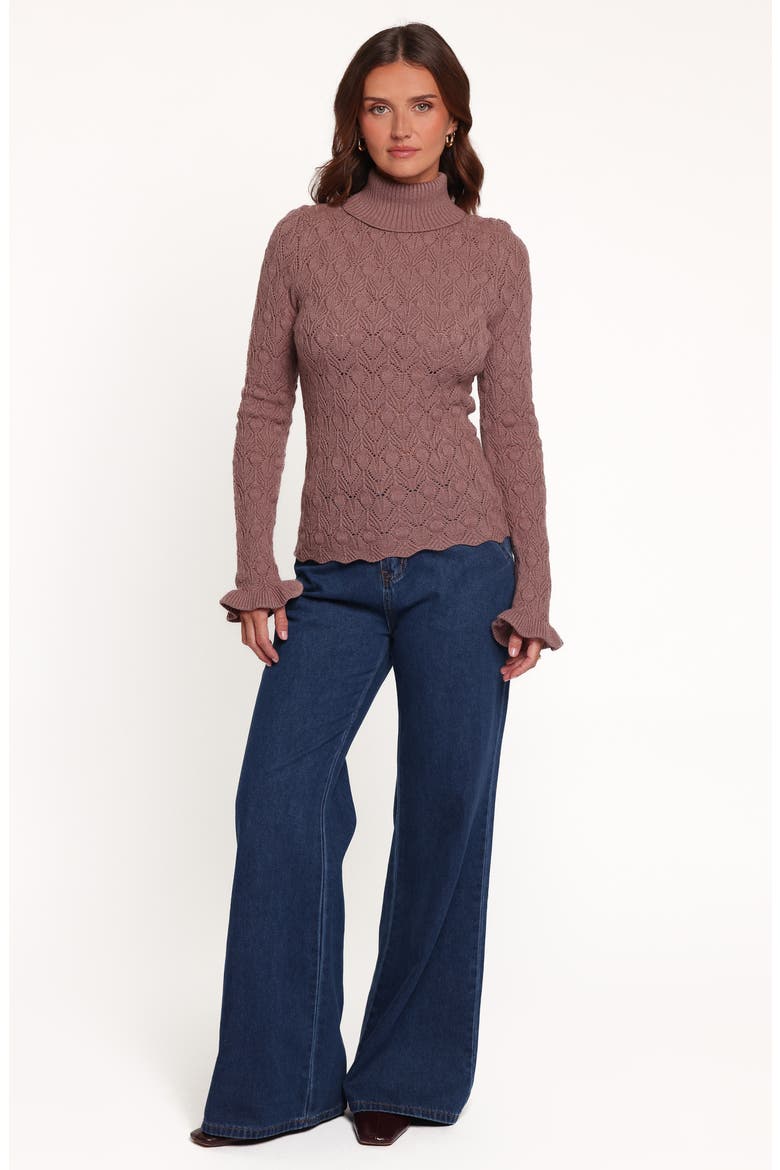 Baker Pointelle Sweater, Alternate, color, MAUVE