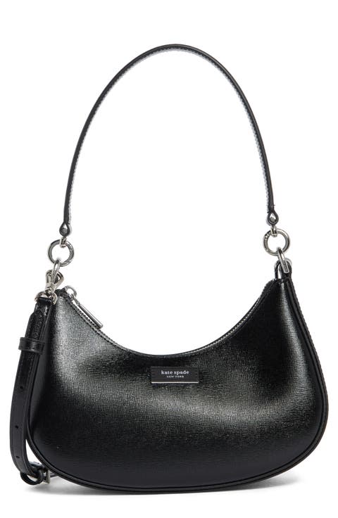Sam Icon Shiny Saffiano Leather Crossbody Bag