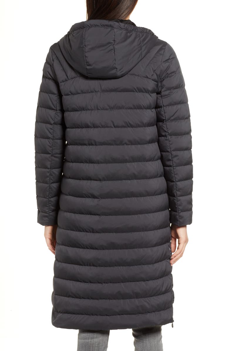 Bernardo Microtouch Pillow Down & Feather Fill Long Coat, Alternate, color,