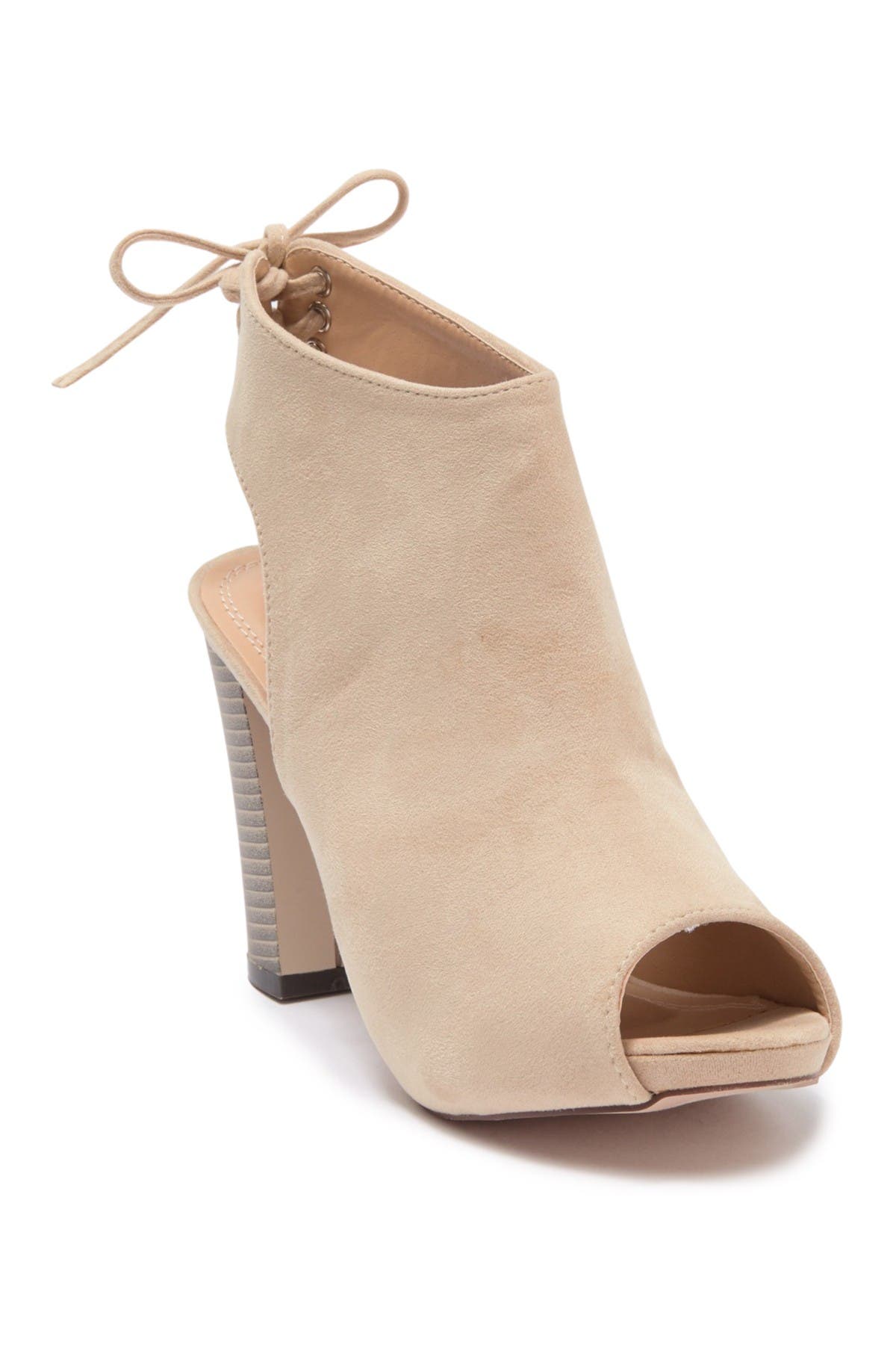 CHASE AND CHLOE Marcy Cutout Bootie, Main, color, Nude