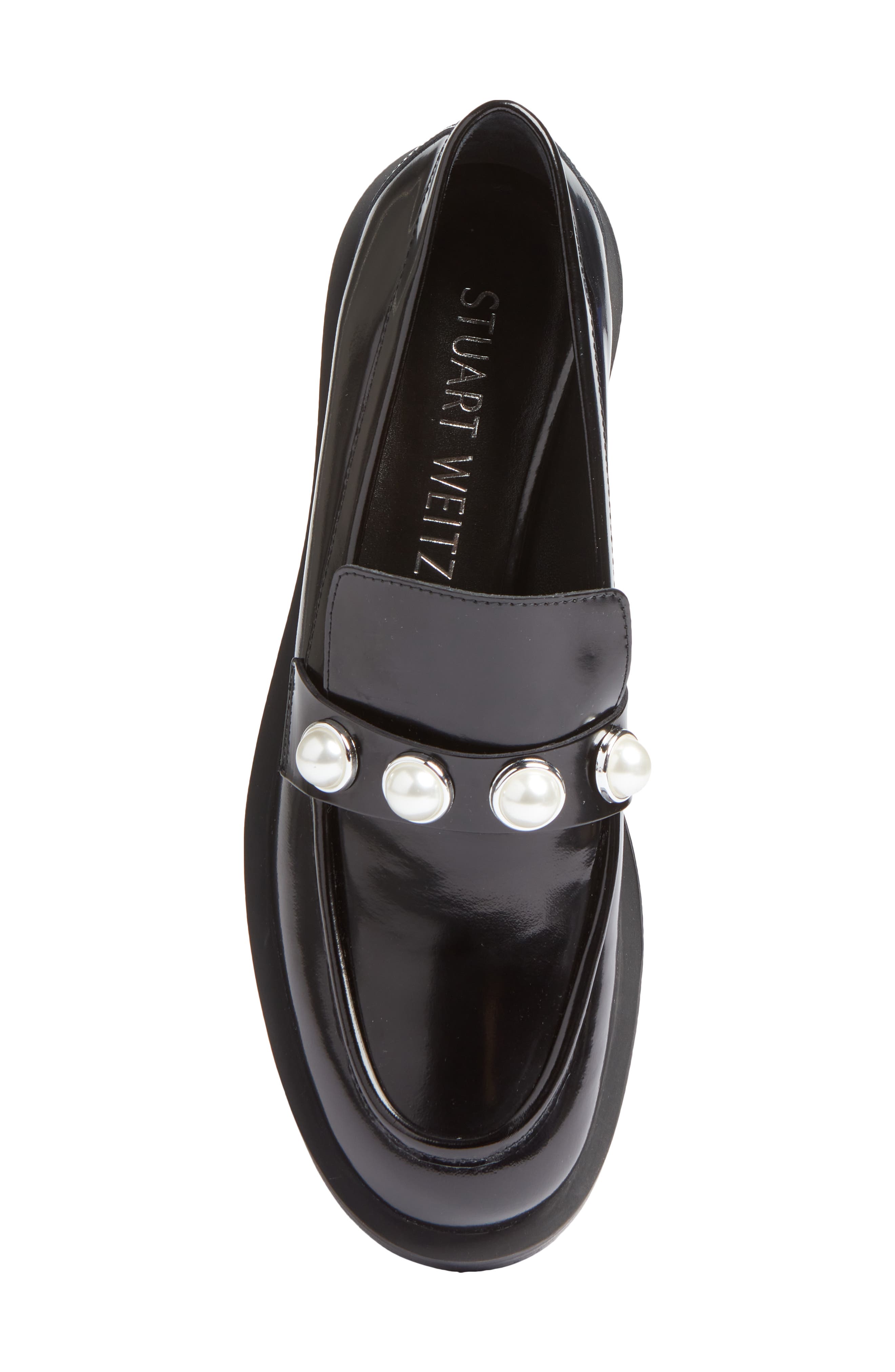 Stuart Weitzman Portia Bold Loafer, Alternate, color, Black