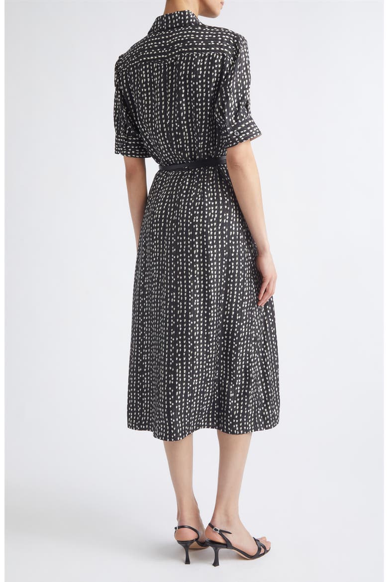 Eleanor Wool Stretch Twill Midi Shirtdress, Alternate, color, GREY MELANGE