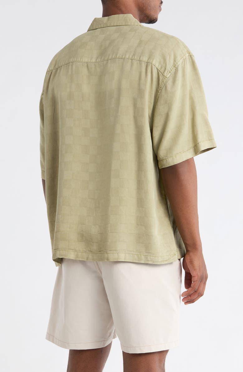 Vans Van Doren Check Button-Up Camp Shirt, Alternate, color, Soft Sage