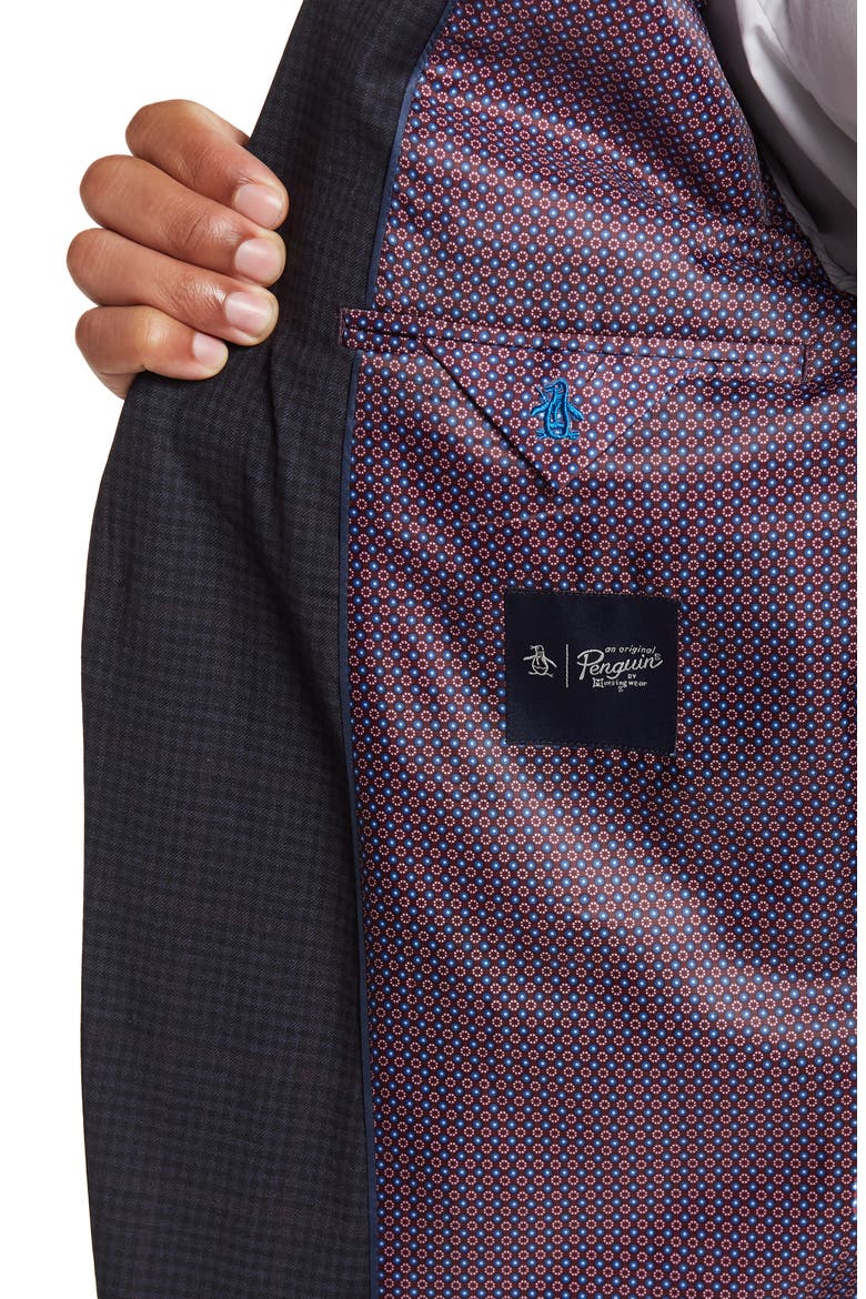 Plaid Suit Blazer, Alternate, color, NAVY PLAID