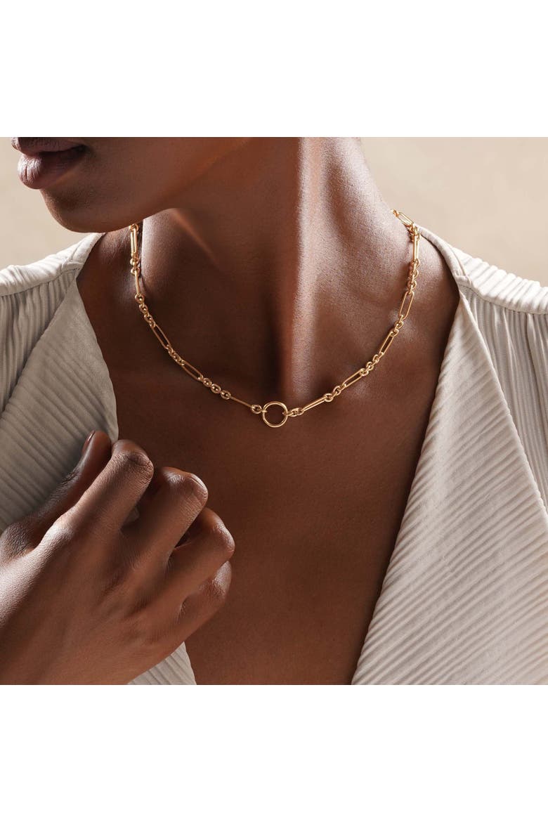 Women's Gold Plated Chain Necklace - Celestial Ties, Alternate, color, Gold