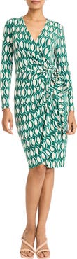 Maggy London Long Sleeve Wrap Dress