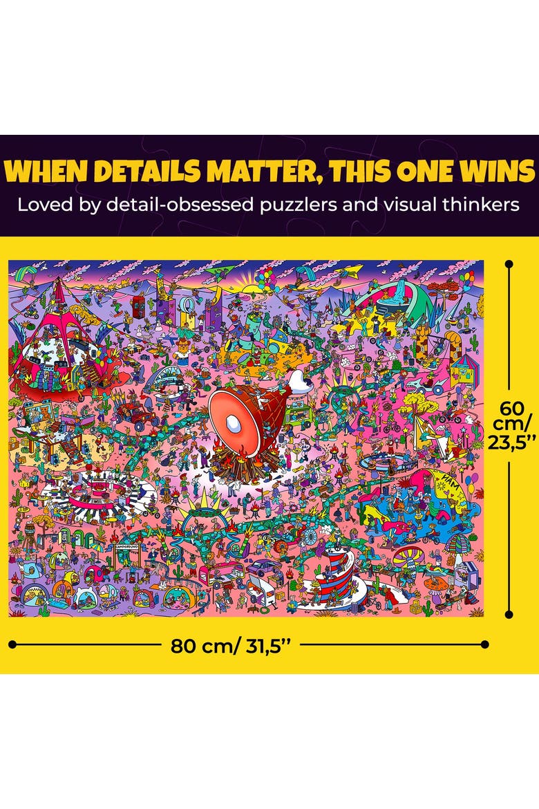 1000 Piece Adult Puzzle for Teens & Family - Animal Bash, Desert Whirl & Hotel Wildeluxe, Alternate, color, Desert