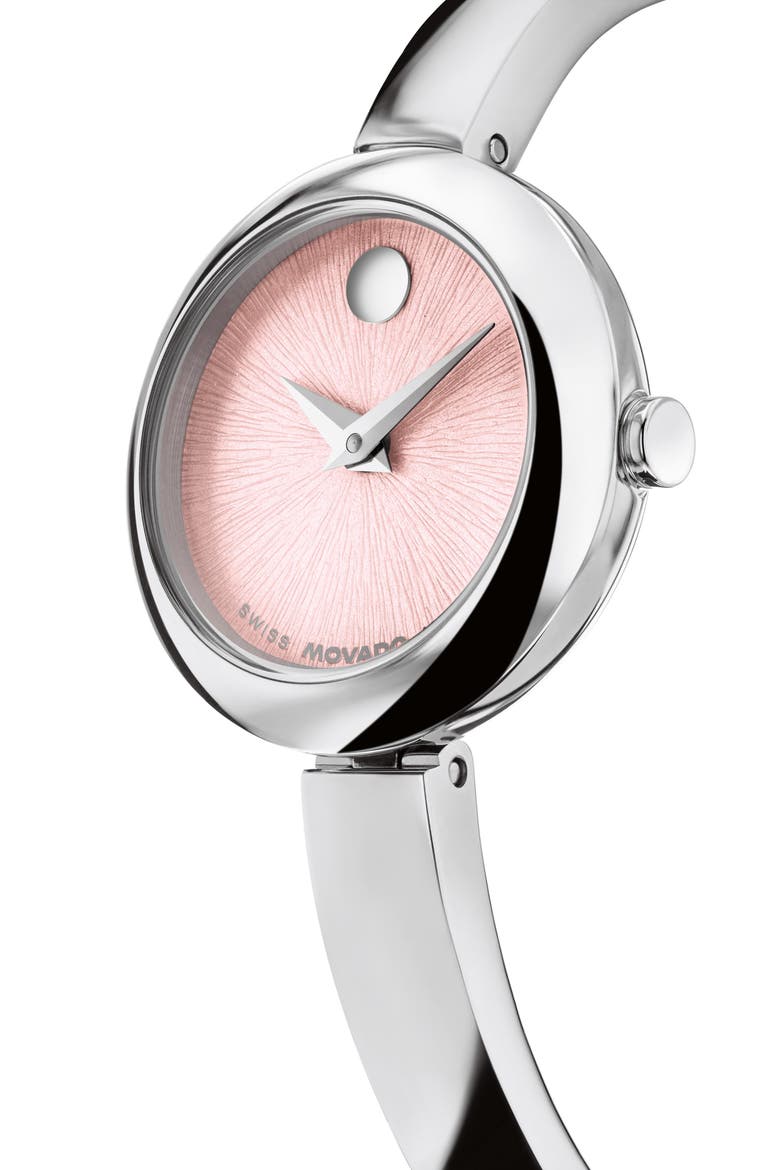 Museum Round Bangle Watch, 21.50mm X 7.45mm, Alternate, color, PINK
