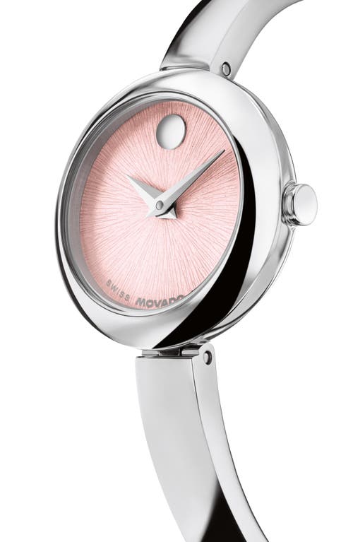 Movado Museum Round Bangle Watch, 21.50mm X 7.45mm In White