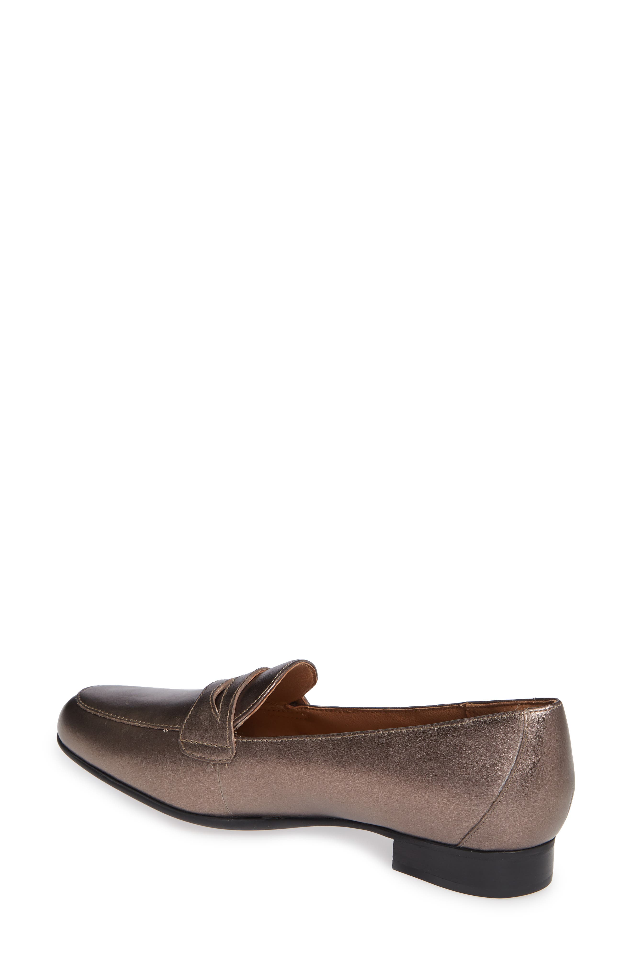 Un Blush Go Penny Loafer, Alternate, color, PEBBLE METALLIC