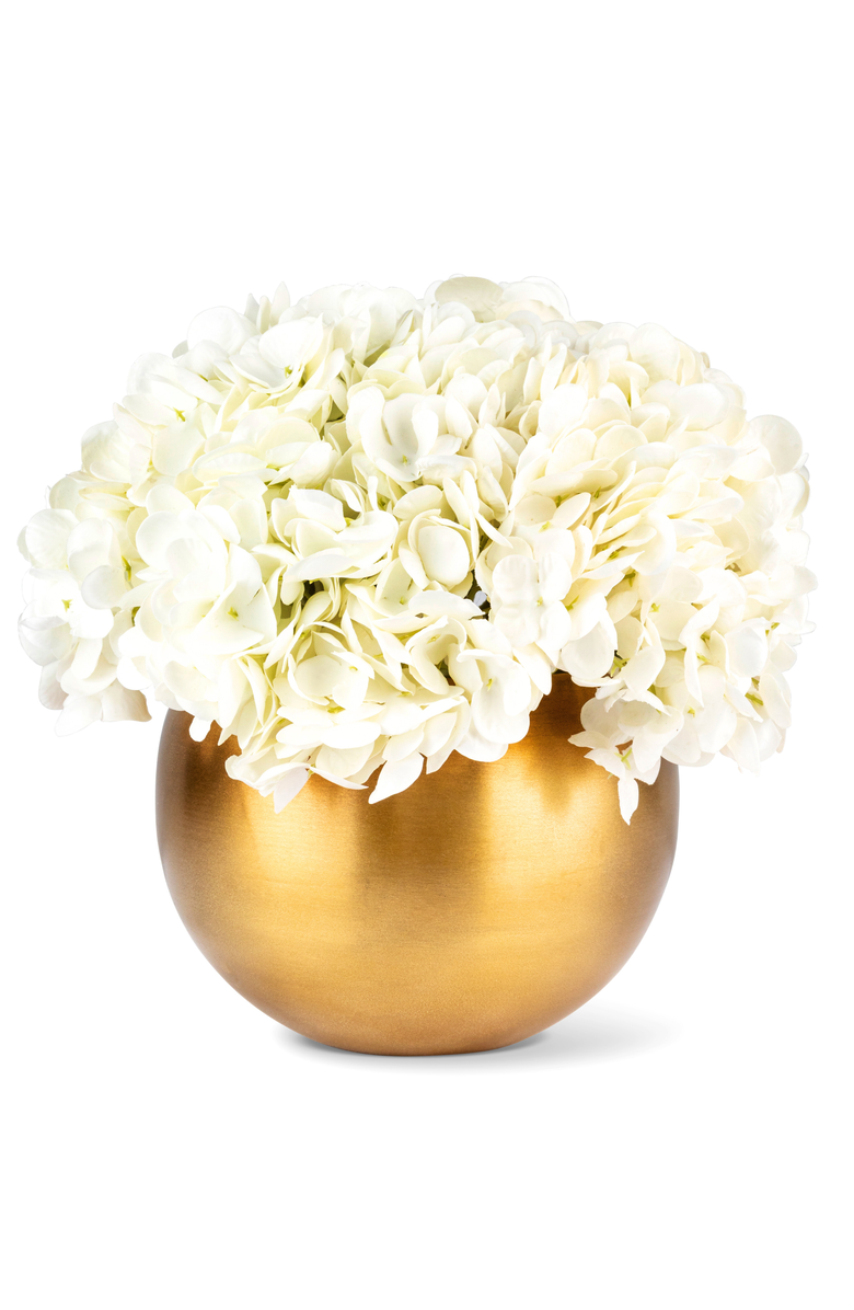 CocoBella Auden RealTouch Hydrangea Arrangement, Main, color, Snow