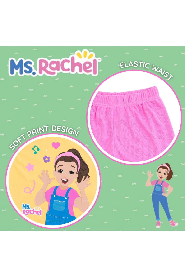 2-Piece T-Shirt and Shorts Set, Alternate, color, Ms Rachel Yellow Pink