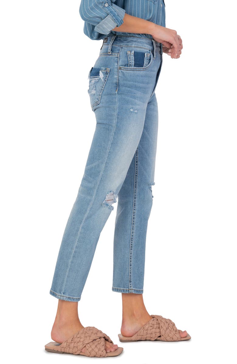 KUT from the Kloth Elizabeth High Waist Crop Straight Leg Jeans, Alternate, color, 